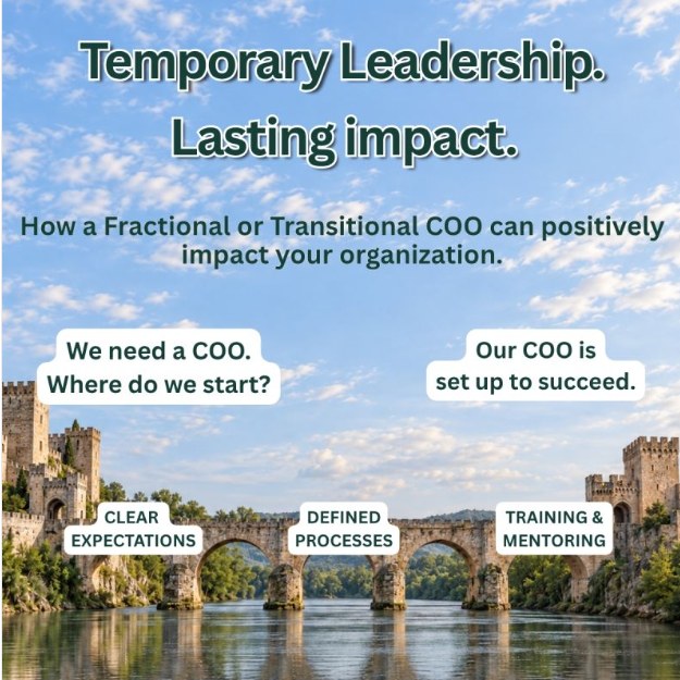 Temporary leadership, lasting impact: how a fractional or transitional COO bridges the gap from 'we need a COO' to 'our COO is set up to succeed'
